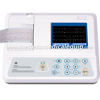 Single Channel 12 Leads 5 LCD ECG with Battery Electrocardiograph ME3301