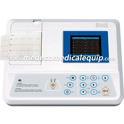  Clinic Medical 3channel Record 3.5 Inch Color LCD Electrocardiograph ME3303B