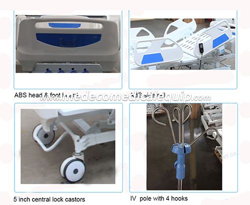 Adjustable Five Function Electric ICU Hospital Medical Bed ME02-8（I）