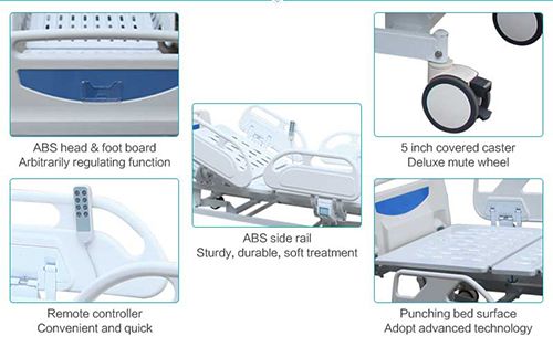 Clinical Electrica Hospital Remote Control Bed With Height Adjustable ME01-8