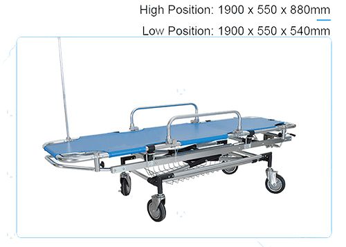 Manual Height Adjustment Aluminum Transfer Trolley MEB040(B)