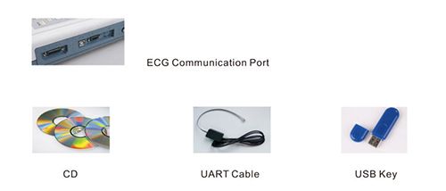 Single Channel 12 Leads 5 LCD ECG with Battery Electrocardiograph ME3301