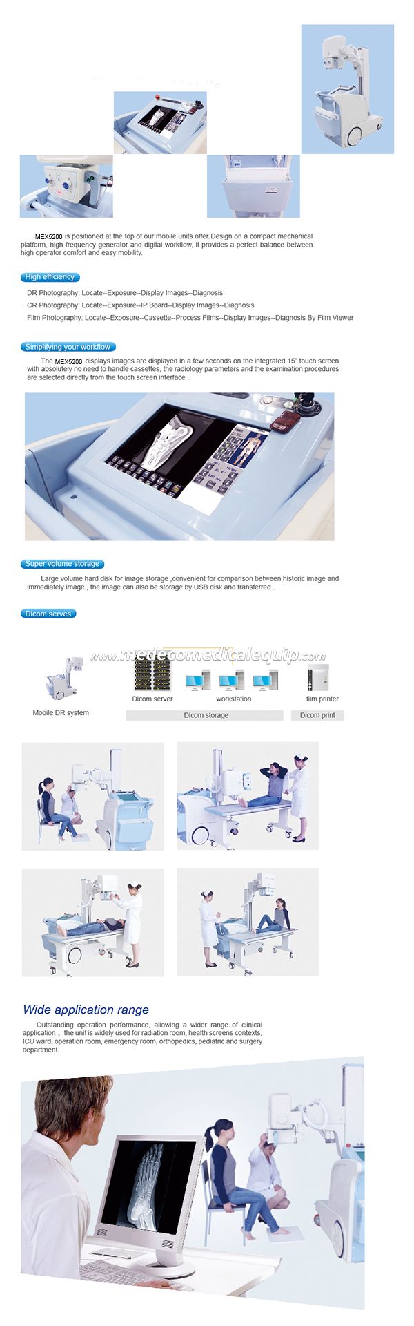 High Frequency Mobile Digital Radiography System MEX5200