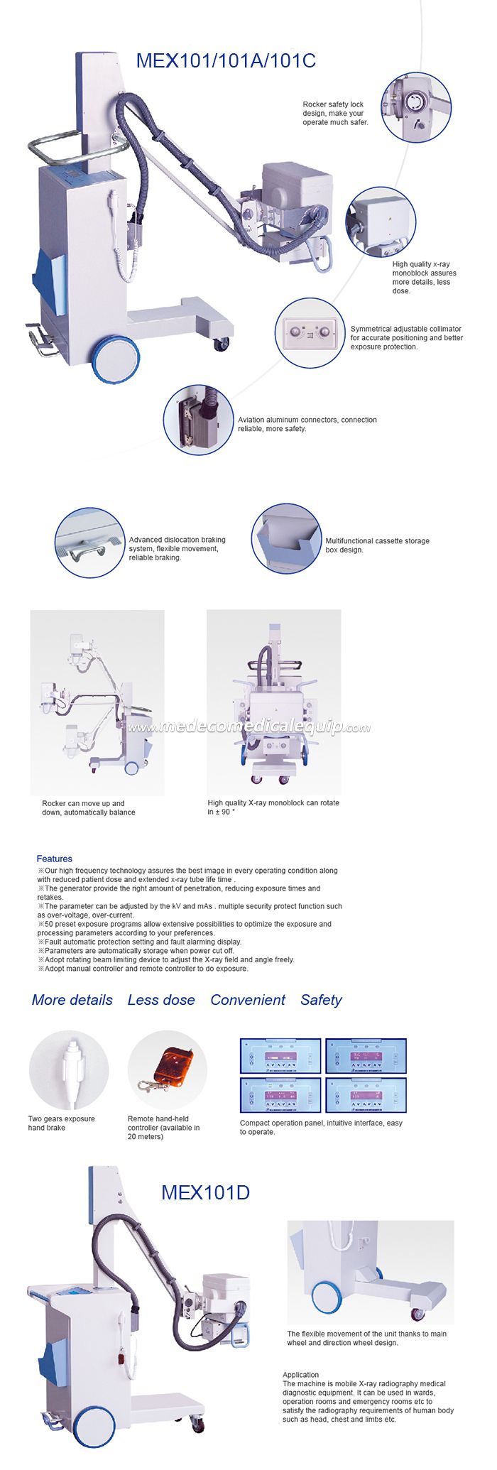 High Frequency Mobile X-ray Equipment MEX101 series