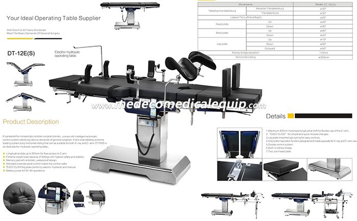 Medical equipment electric hydraulic operation table DT-12E(S)