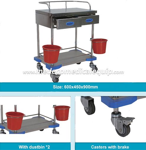 Stainless Treatment Hospital Trolley ME025-1