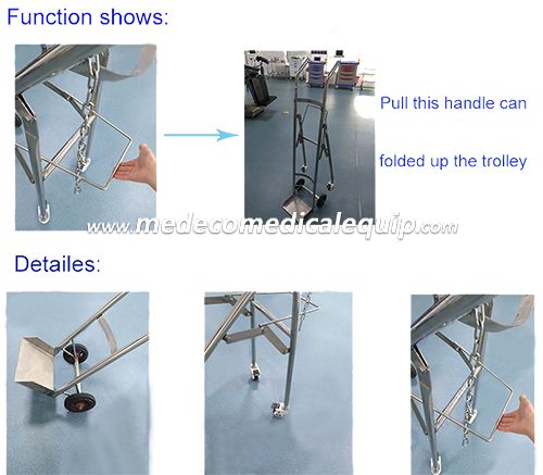 Stainless Steel Double Feet Oxygen Bottle Trolley ME048