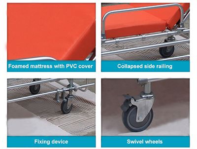 Aluminum Ambulance Stretcher Trolley ME039（A）