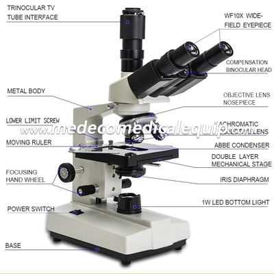 100X-1600X 9.7'' Students LCD Trinocular Digital Microscope MEXSP-36TV-1600X