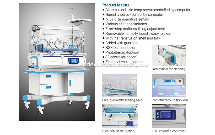 Hospital Infant Dedicated Incubator with Infant Radiant Warmer (ME-3000 HP)